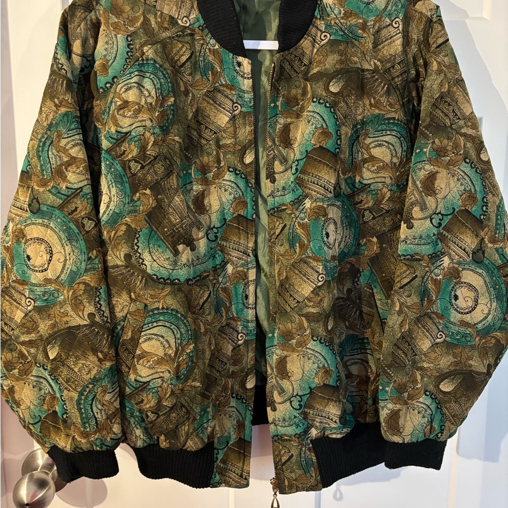 Patterned Bomber Jacket - image 5
